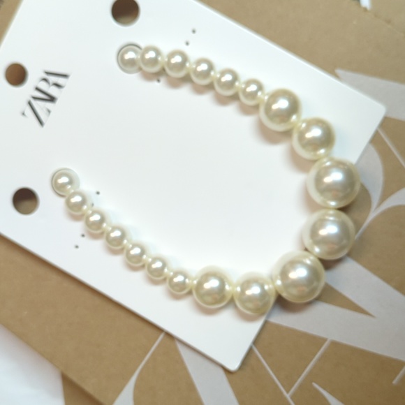 ZARA MAXI Faux PEARL NECKLACE NWT - Picture 8 of 10